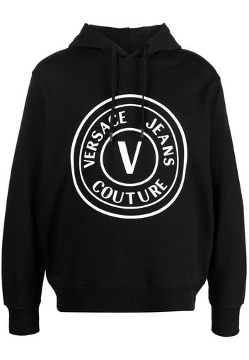 Versace Jeans Couture Hoodie mit Logo-Print - Schwarz