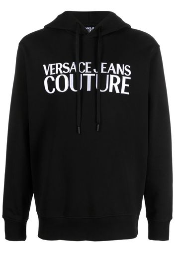 Versace Jeans Couture Hoodie mit Logo-Print - Schwarz