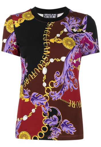 Versace Jeans Couture baroque-print cotton T-shirt - Rot