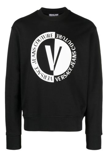 Versace Jeans Couture logo-print cotton sweatshirt - Schwarz