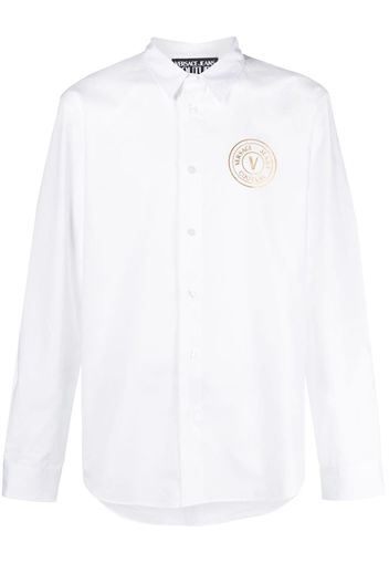 Versace Jeans Couture logo-detail cotton shirt - Weiß