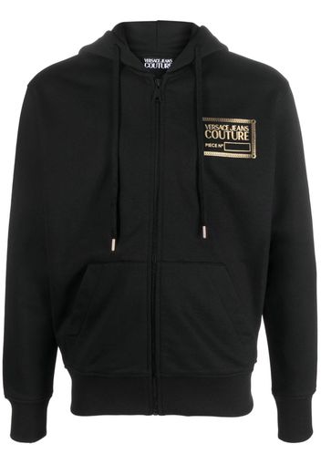 Versace Jeans Couture logo-print zip-up hoodie - Schwarz