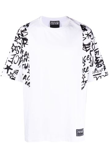 Versace Jeans Couture graffiti-print cotton T-shirt - Weiß