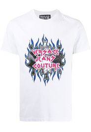 Versace Jeans Couture T-Shirt mit Logo-Print - Weiß