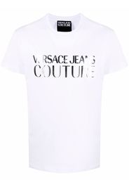 Versace Jeans Couture logo-patch cotton T-shirt - Weiß