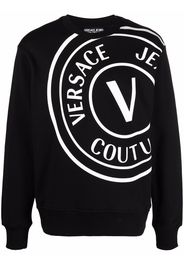 Versace Jeans Couture Sweatshirt mit Logo-Print - Schwarz