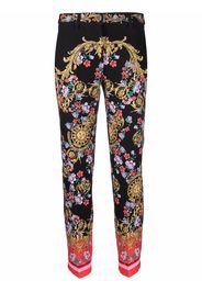 Versace Jeans Couture baroque print fitted trousers - Schwarz