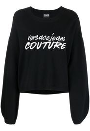 Versace Jeans Couture Pullover mit Logo-Stickerei - Schwarz