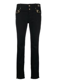 Versace Jeans Couture decorative buckle skinny trousers - Schwarz