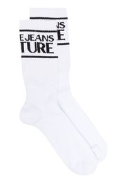 Versace Jeans Couture logo embroidered socks - Weiß