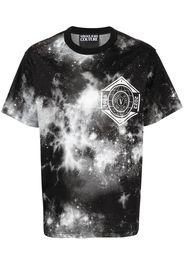 Versace Jeans Couture logo tie-dye T-shirt - Schwarz