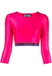 Versace Jeans Couture Cropped-Oberteil mit Logo - Rosa