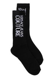 Versace Jeans Couture Gestrickte Socken mit Logo - Schwarz