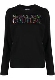 Versace Jeans Couture logo patch crew neck sweatshirt - Schwarz