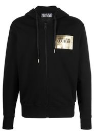 Versace Jeans Couture logo-print zipped hoodie - Schwarz