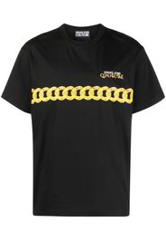 Versace Jeans Couture chain-link print cotton T-shirt - Schwarz