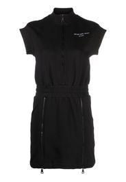 Versace Jeans Couture embroidered-logo sweatshirt dress - Schwarz