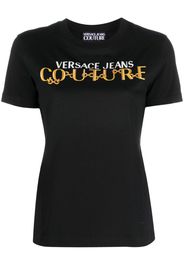 Versace Jeans Couture Hemd mit Logo-Print - Schwarz