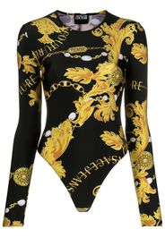 Versace Jeans Couture baroque-print bodysuit - Schwarz