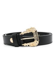 Versace Jeans Couture baroque-buckle leather belt - Schwarz