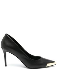 Versace Jeans Couture metal-toe 85mm leather pumps - Schwarz