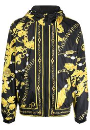 Versace Jeans Couture Kapuzenjacke mit Barock-Print - Schwarz