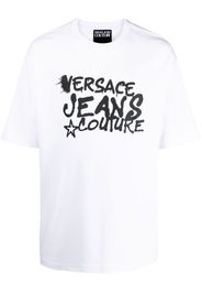 Versace Jeans Couture T-Shirt mit Logo-Print - Weiß