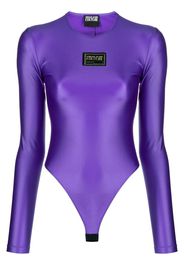 Versace Jeans Couture Body mit Logo-Patch - Violett