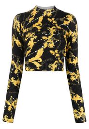 Versace Jeans Couture Chain Couture-print cropped jumper - Schwarz