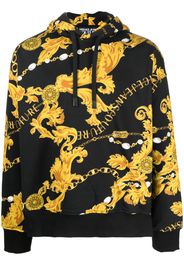 Versace Jeans Couture baroque-print cotton hoodie - Schwarz