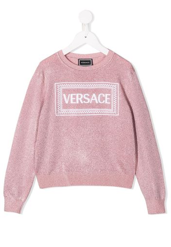 Versace Kids Pullover mit Vintage-Logo - Rosa