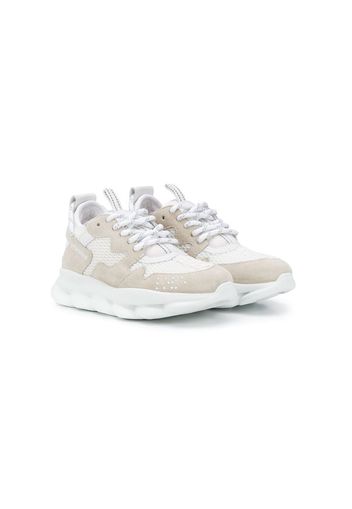 Versace Kids Sneakers mit Netzeinsatz - Nude