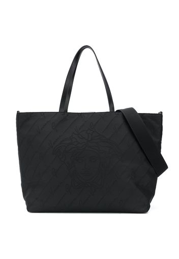 Versace Kids Shopper mit Logo - Schwarz