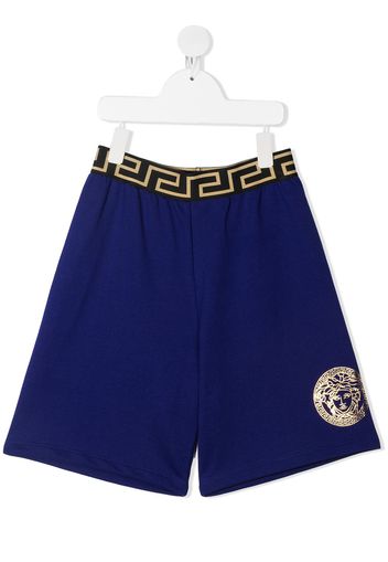 Versace Kids Shorts mit Medusa-Logo - Blau