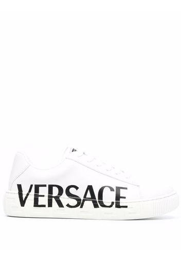 Versace Kids Greca Sneakers mit Logo-Print - Weiß