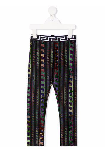 Versace Kids Leggings mit Print - Schwarz