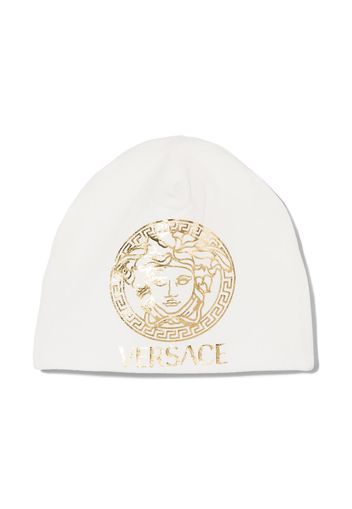 Versace Kids Beanie mit Medusa - Weiß