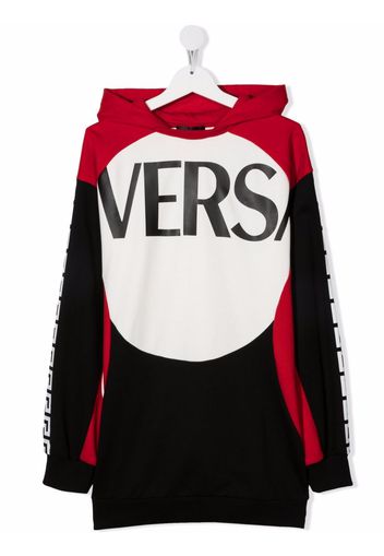 Versace Kids Hoodie in Colour-Block-Optik - Schwarz