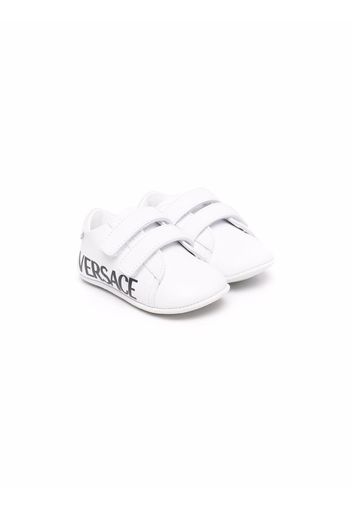 Versace Kids logo-print touch-strap trainers - Weiß