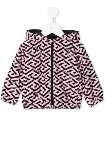 Versace Kids Greca.pattern print jacket - Rosa