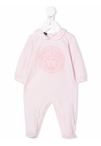 Versace Kids logo embroidered babygrow - Rosa