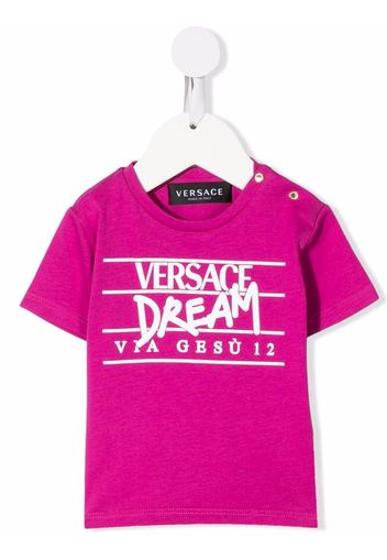 Versace Kids logo print T-shirt - Rosa