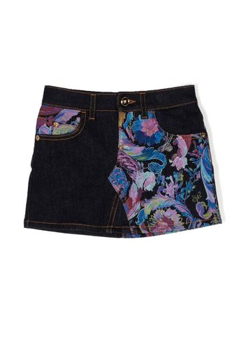 Versace Kids Calidescope mini-skirt - Blau