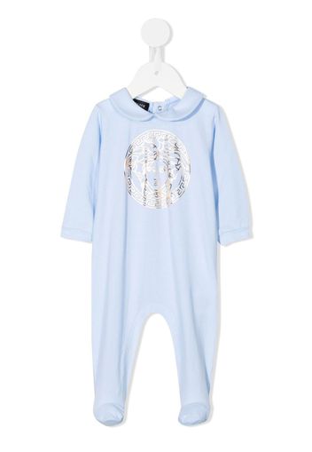 Versace Kids Medusa logo-print babygrow - Blau