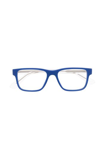 Versace Kids logo rectangular-frame glasses - Blau