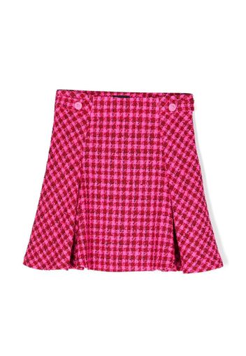 Versace Kids tweed check skirt - Rosa