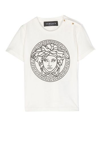 Versace Kids T-Shirt mit Medusa-Print - Weiß