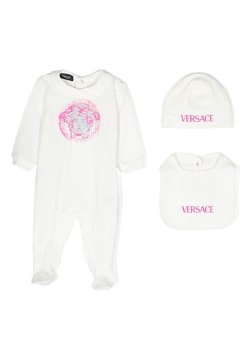 Versace Kids logo-print babygrow set - Weiß