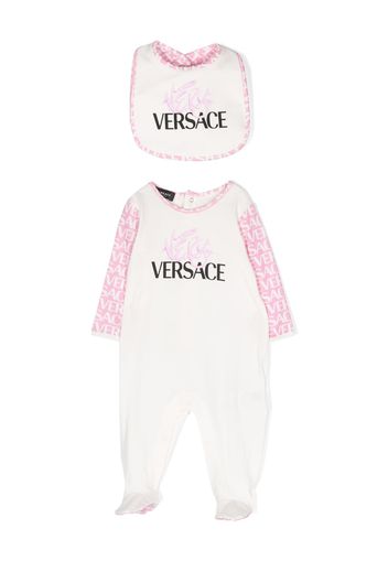 Versace Kids logo-print babygrow set - Weiß