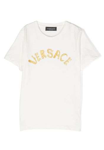 Versace Kids logo-print cotton T-shirt - Weiß